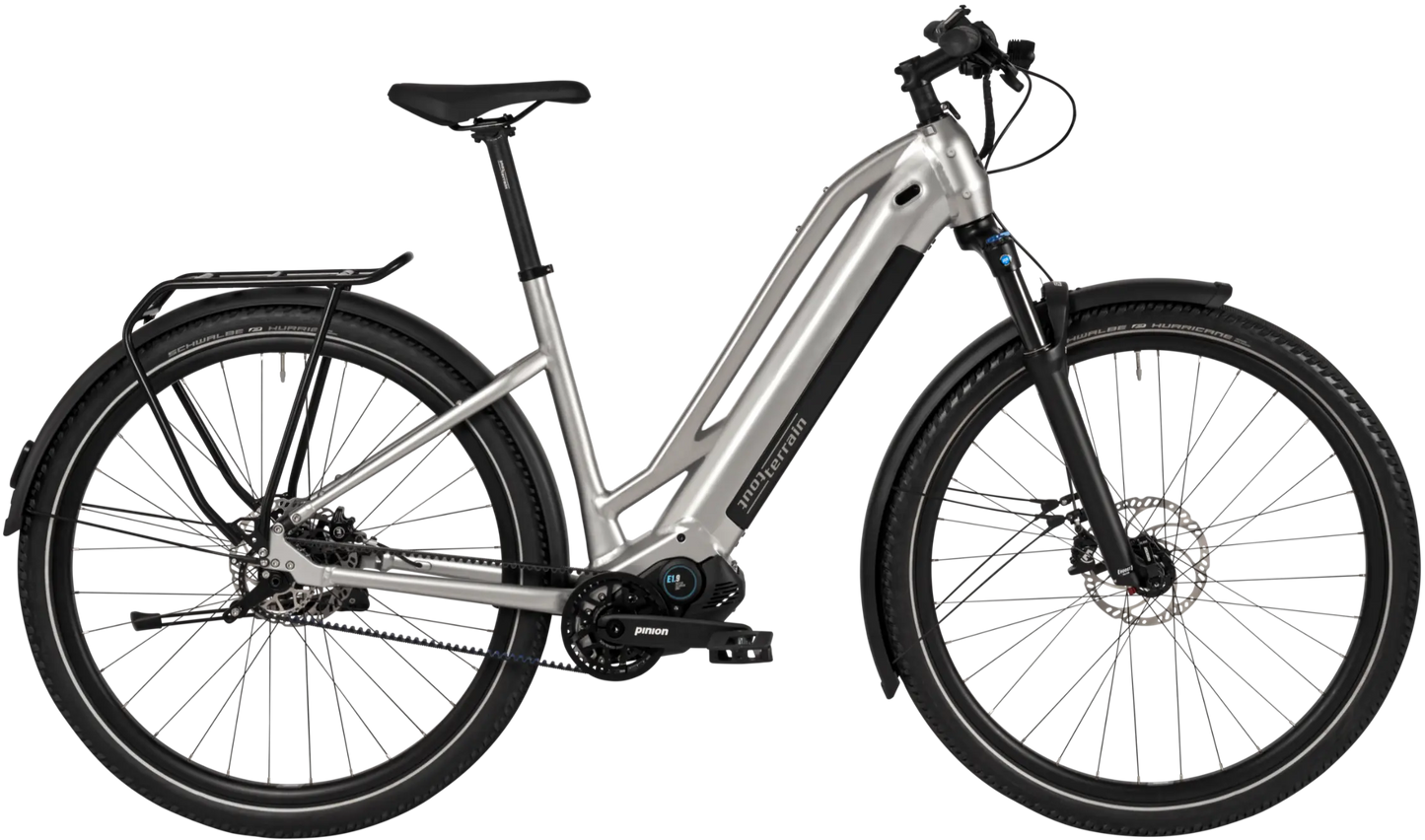 Tout Terrain Appia Mixte Select 5.1– Premium E-Trekking-Bike mit Pinion-Antrieb und 700 Wh Akku Cromo Lucido Matt