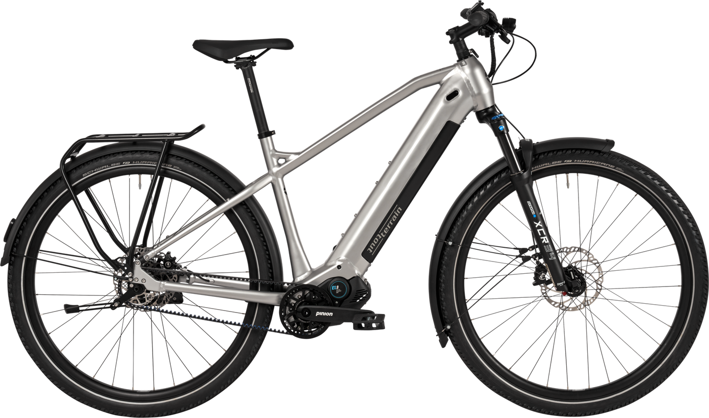 ToutTerrain Appia Select 4.1 – Premium E-Trekking-Bike mit Pinion-Antrieb und 700 Wh Akku Cromo Lucido Matt