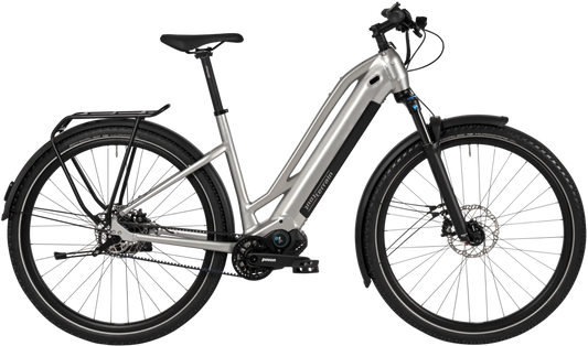 Tout Terrain Appia Mixte Select 5.1– Premium E-Trekking-Bike mit Pinion-Antrieb und 700 Wh Akku Cromo Lucido Matt